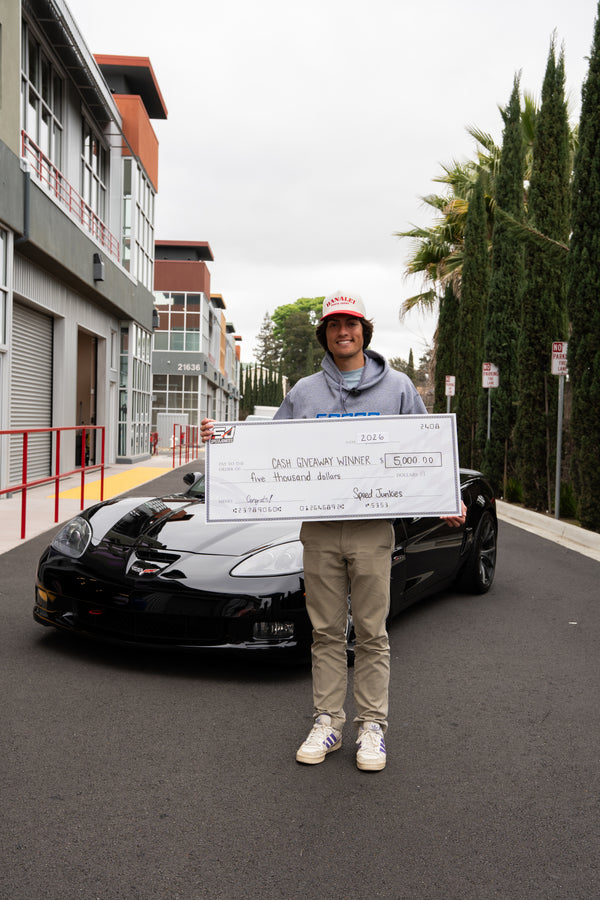 Zachary K. of San Antonio, Texas with the C6 Z06 he won in a Speed Junkies HQ giveaway, drawn January 28, 2026.