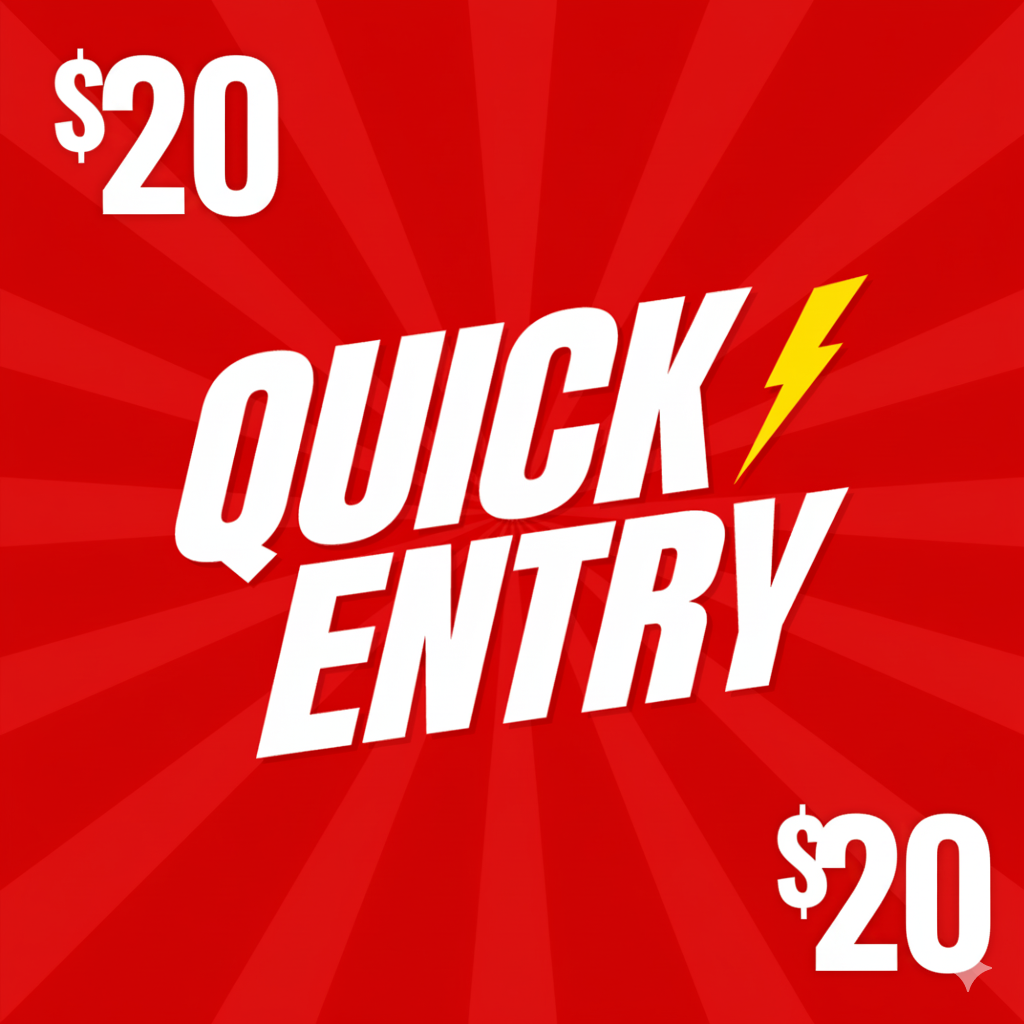 $20 QUICK ENTRY ⚡︎⚡︎ SPEEDJUNKIES